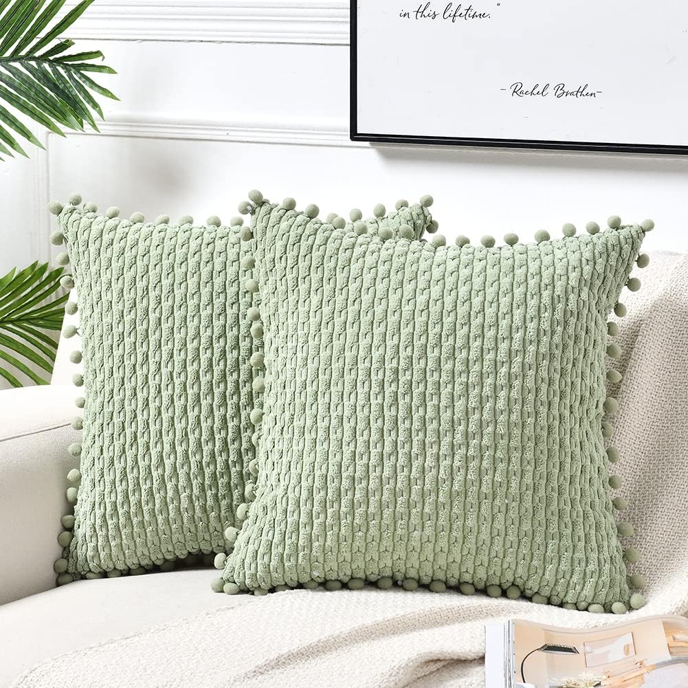 Boho Beige Throw Pillow Cover — 18" — 24" x 24" (Pack of 1)