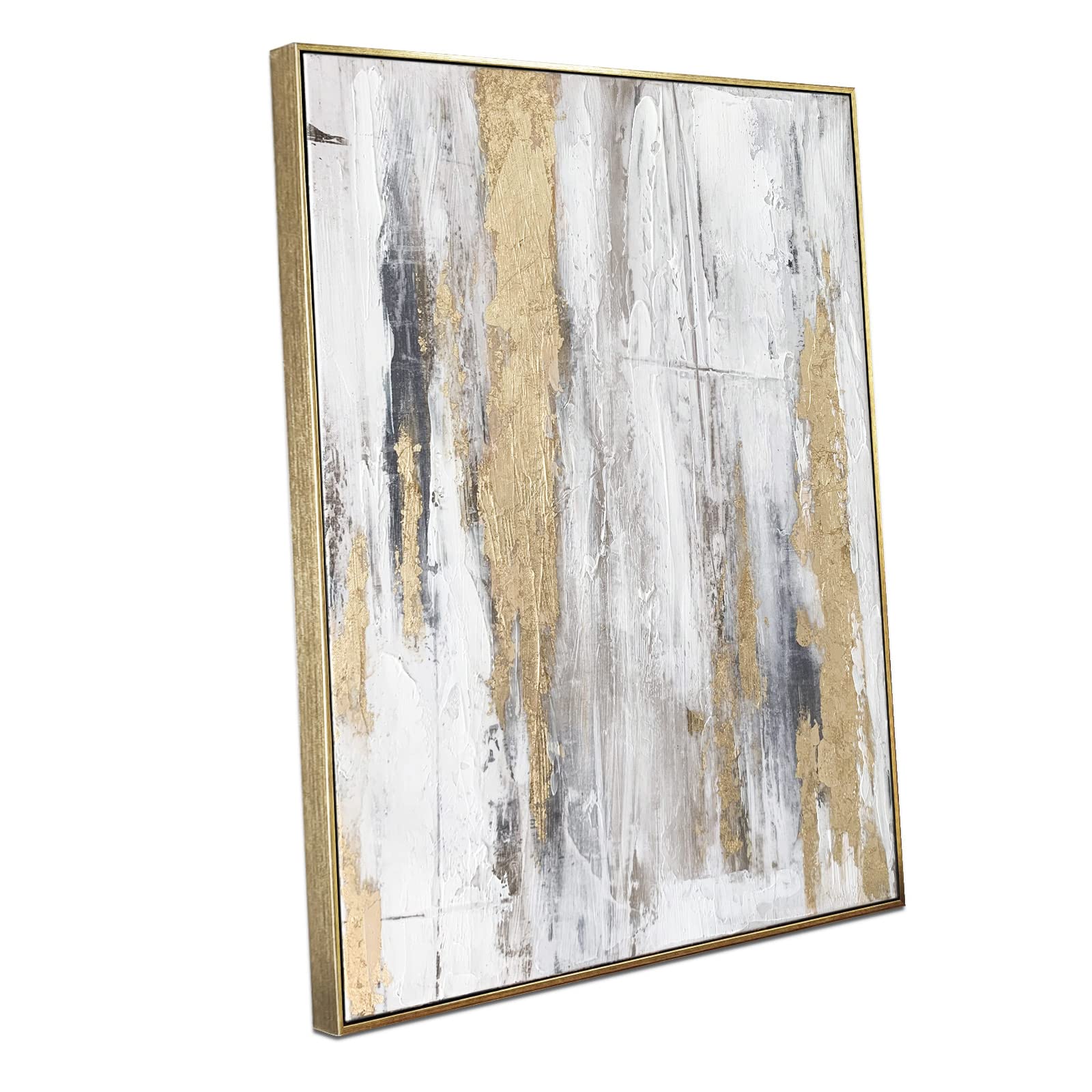 Framed Luxe Gold Wall Art — 32"