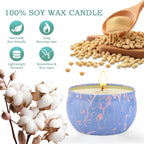 Soy Wax Metal Scented Candle — Set of 4 - View 3
