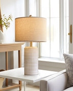 Modern Beige Desk Lamp — 23" - View 6