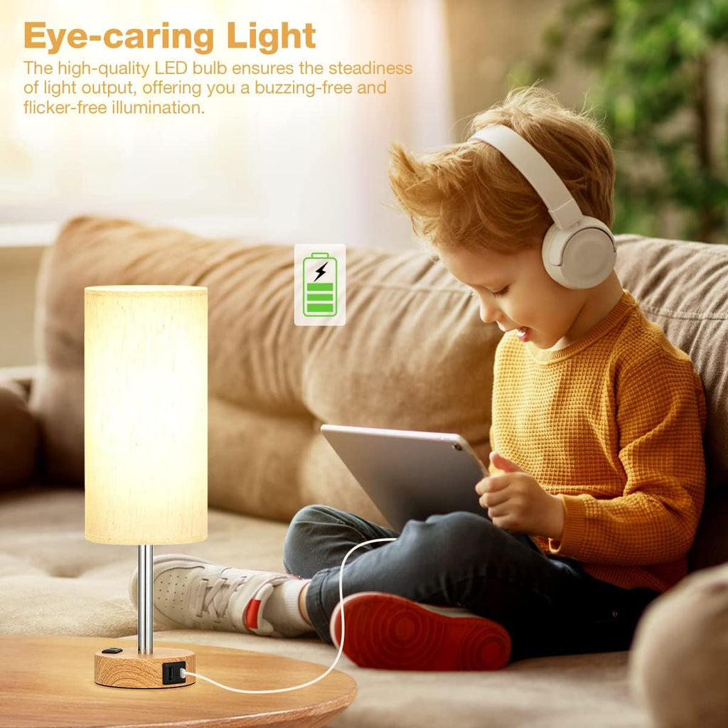 Dimmable Beige Table Lamp — 14" - View 6
