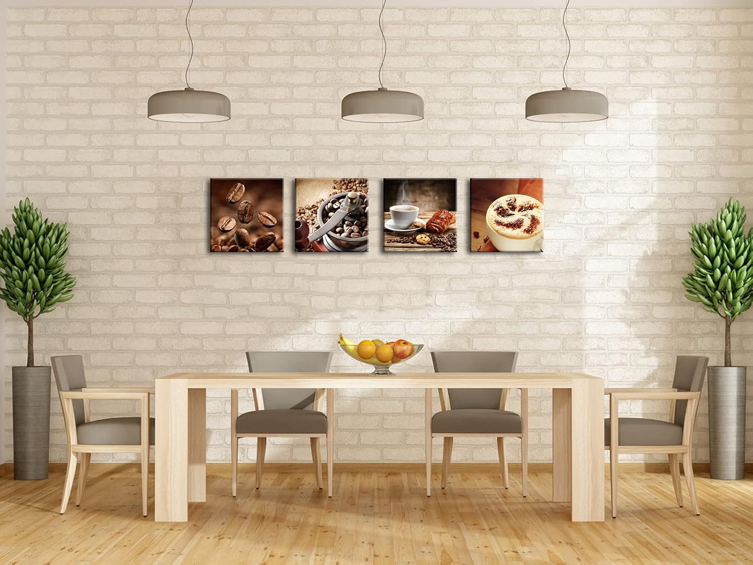 Modern Fabric Canvas Wall Art — 12" - View 2