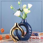 Round Luxe Blue Vase — Set of 2 - View 6