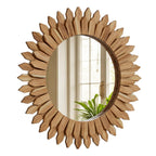 Round Boho Black Mirror — 24"
