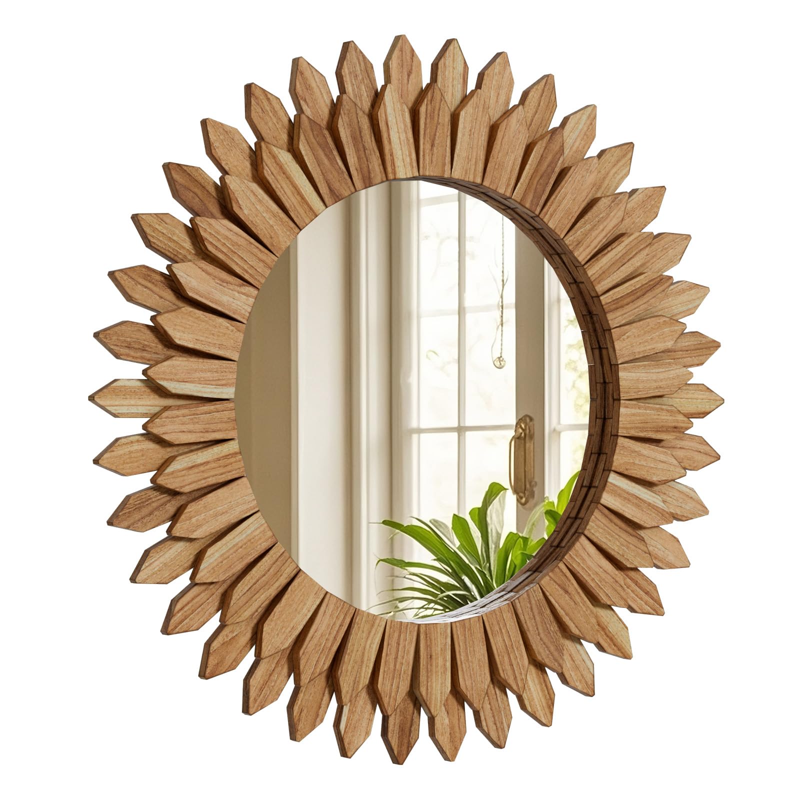 Round Boho Black Mirror — 24"