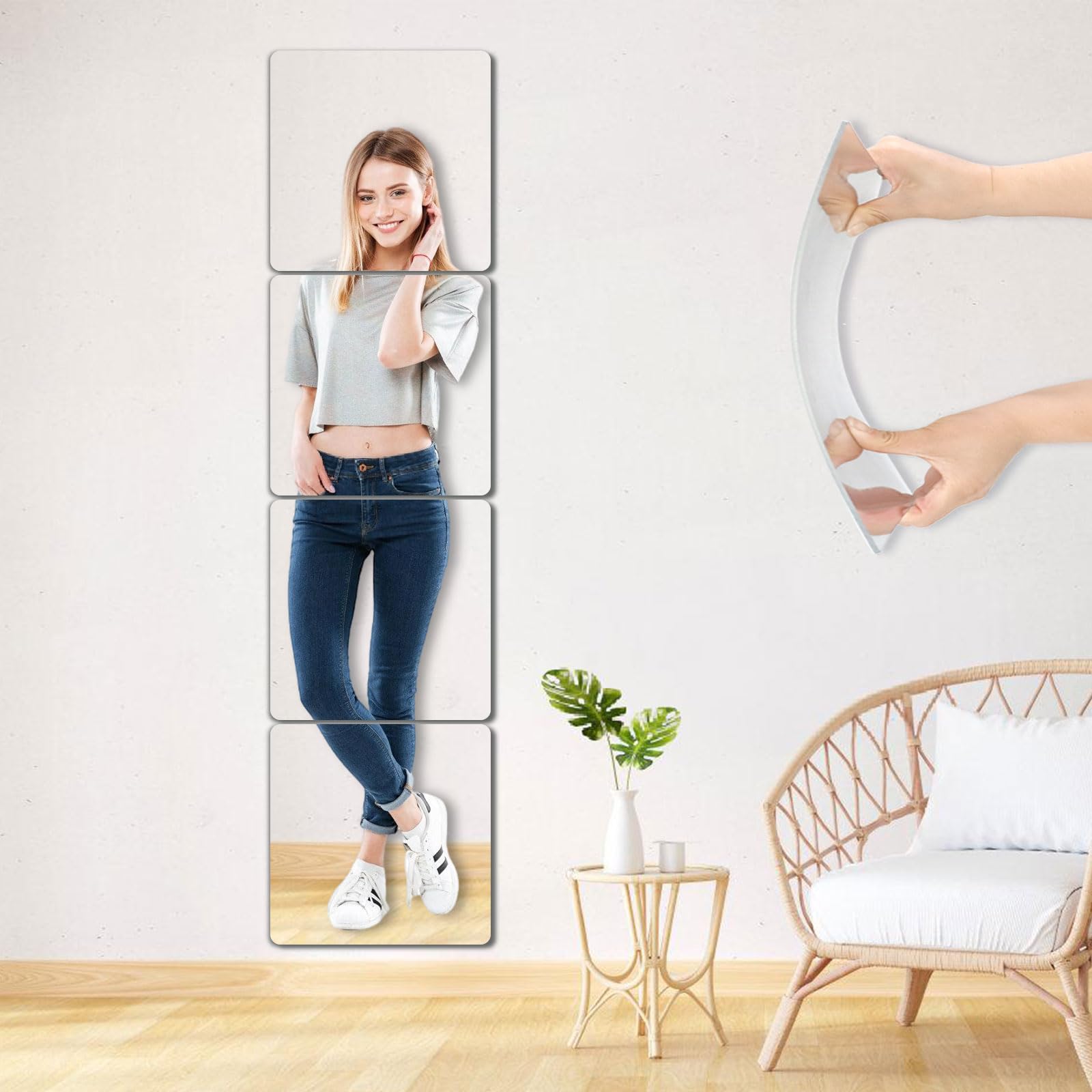 Silver Wall Mirror — 14"