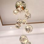 Adjustable Luxe Grey Chandelier — 10-Light - View 6