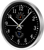 Battery Operated Black Wall Clock — 14" - View 2