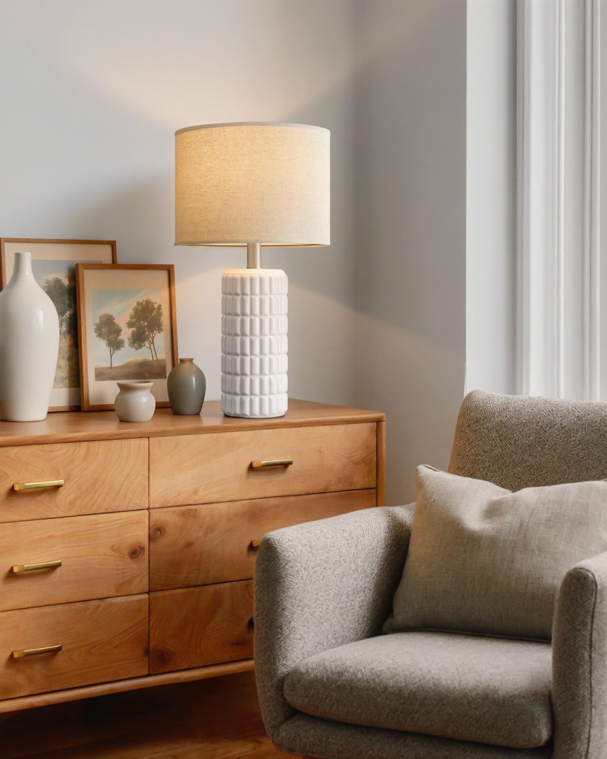 Boho Blue Desk Lamp — 23" - View 3