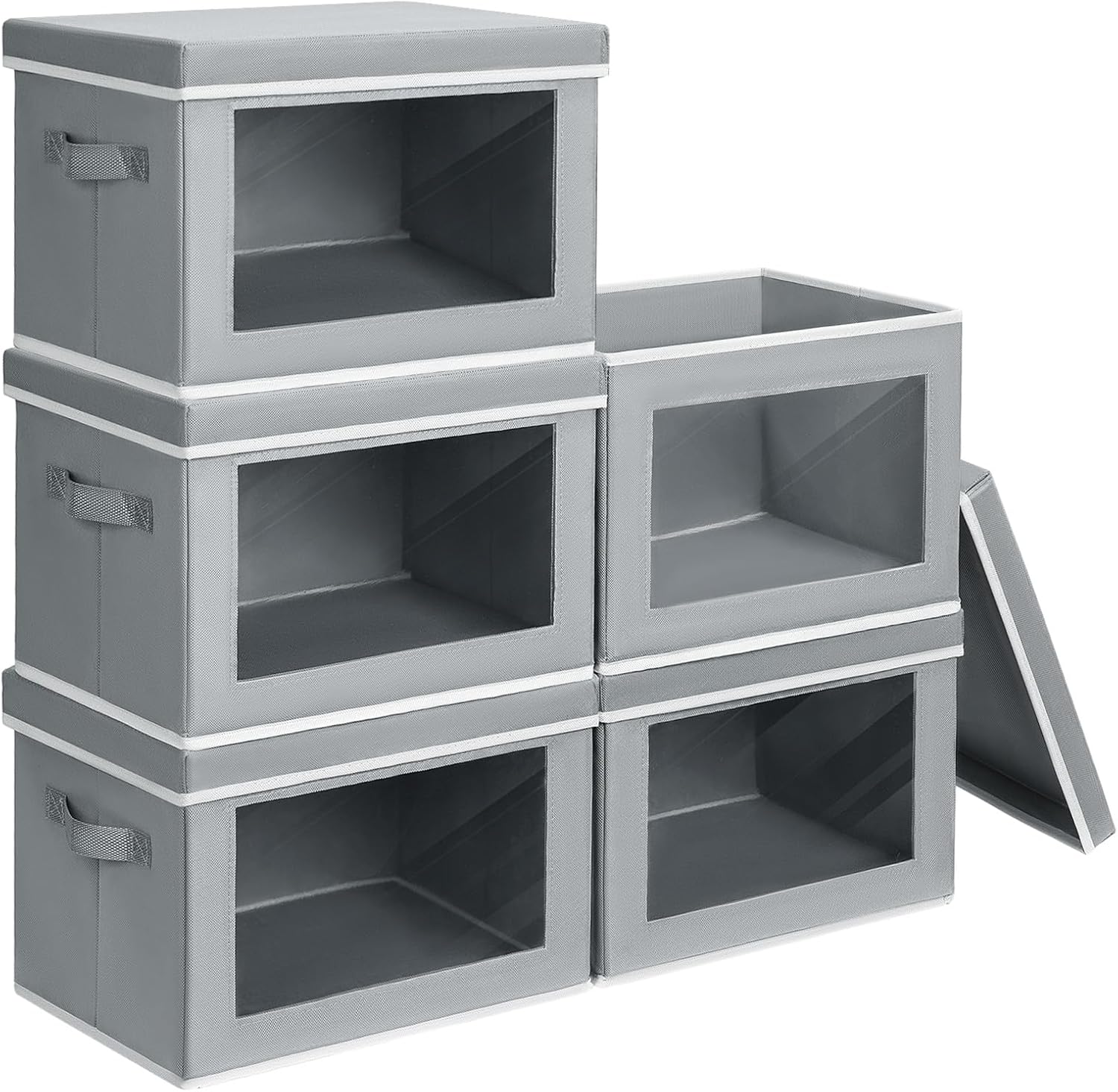 Beige Storage Bin — Grey