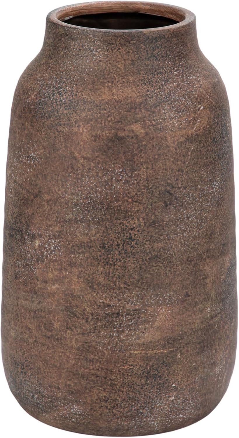 Vintage Farmhouse Brown Vase — 6" — Brown