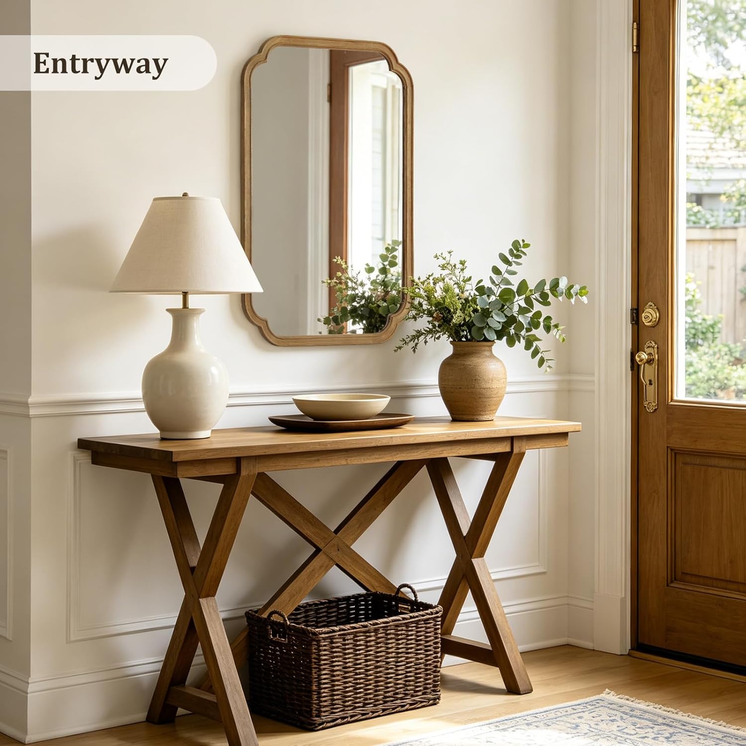 Beige Wall Mirror — 24" - View 4