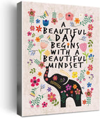 Boho Red Wall Decor — Flower Elephant