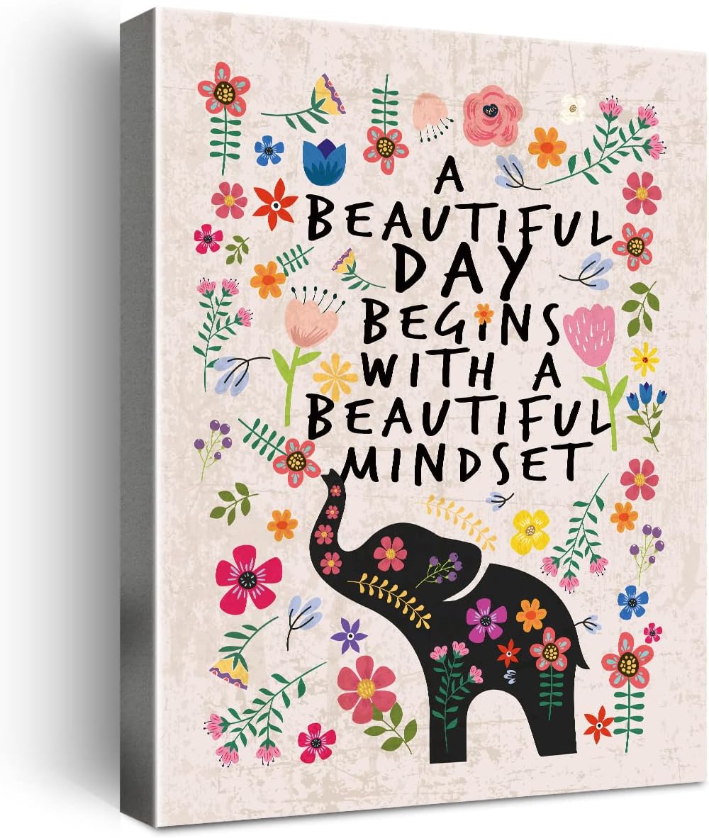 Boho Red Wall Decor — Flower Elephant