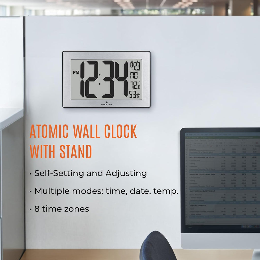 Mid-Century Metal Wall Clock - View 2
