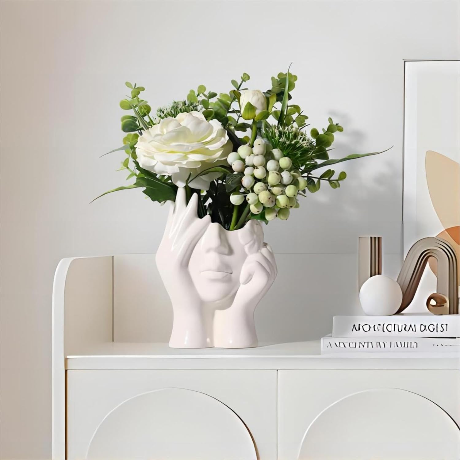 Modern Ceramic Flower Vase — Hands on Cheeks