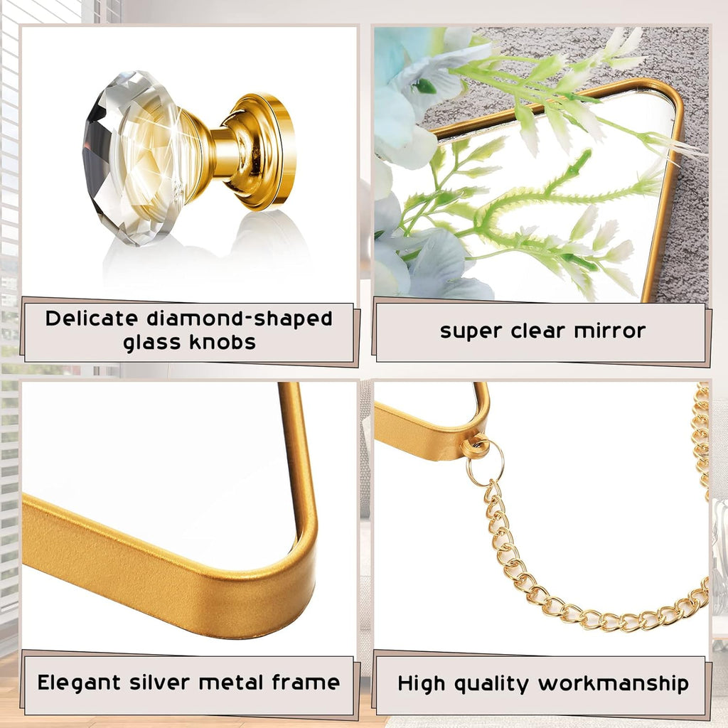 Farmhouse Gold Wall Mirror - View 3