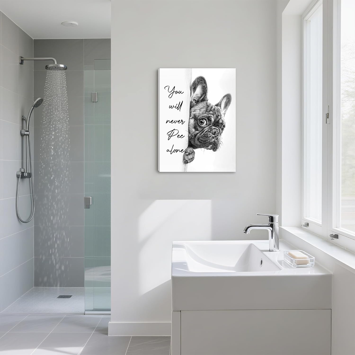 Black Canvas Wall Art — 16" - View 5