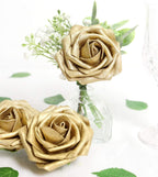 Luxe Blue Artificial Flowers — 3" - View 5