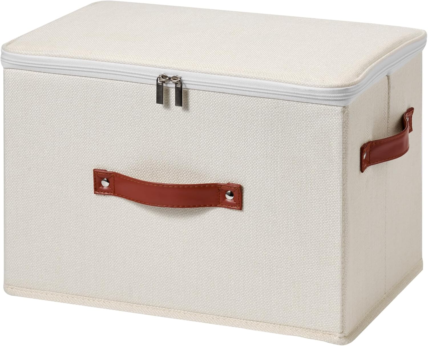 Linen Beige Storage Bin — Set of 1 — Large ( Pack of 1 )