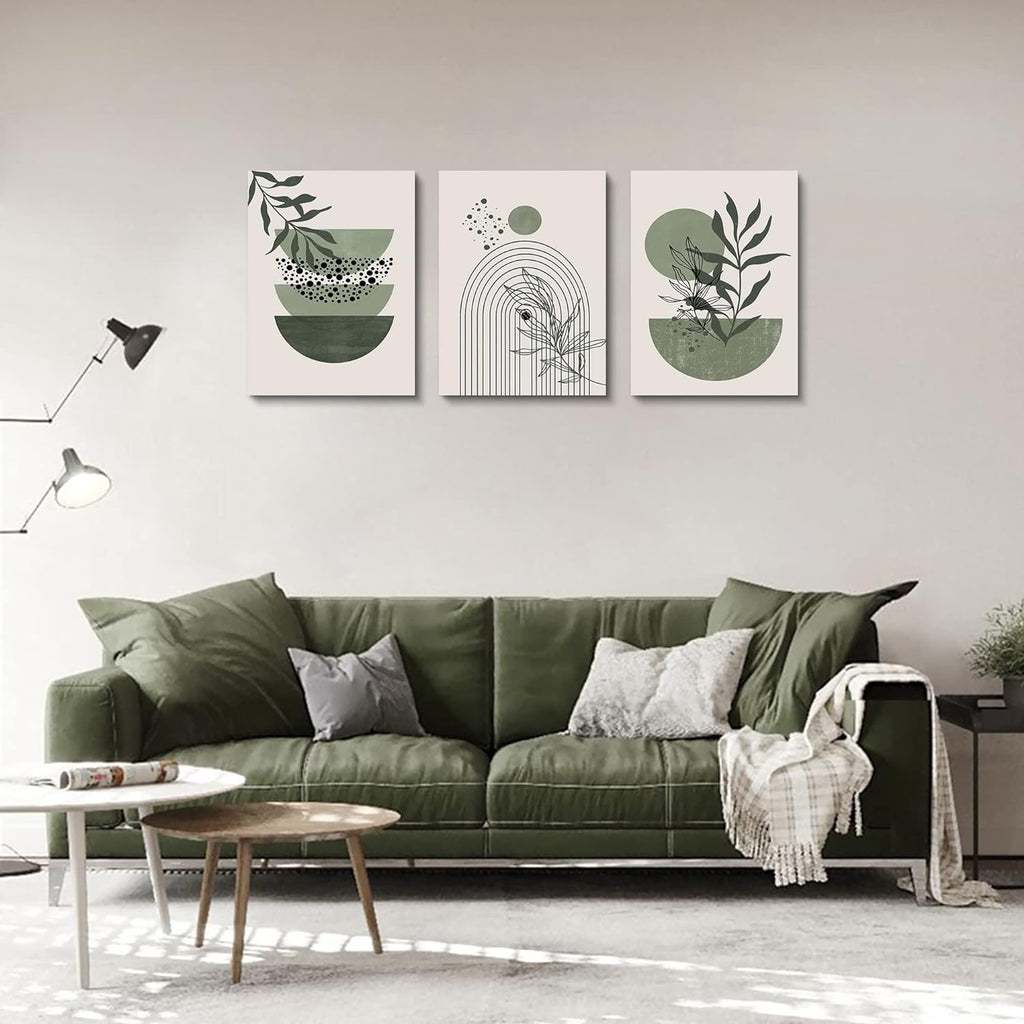 Boho Green Framed Wall Art — 16" - View 2