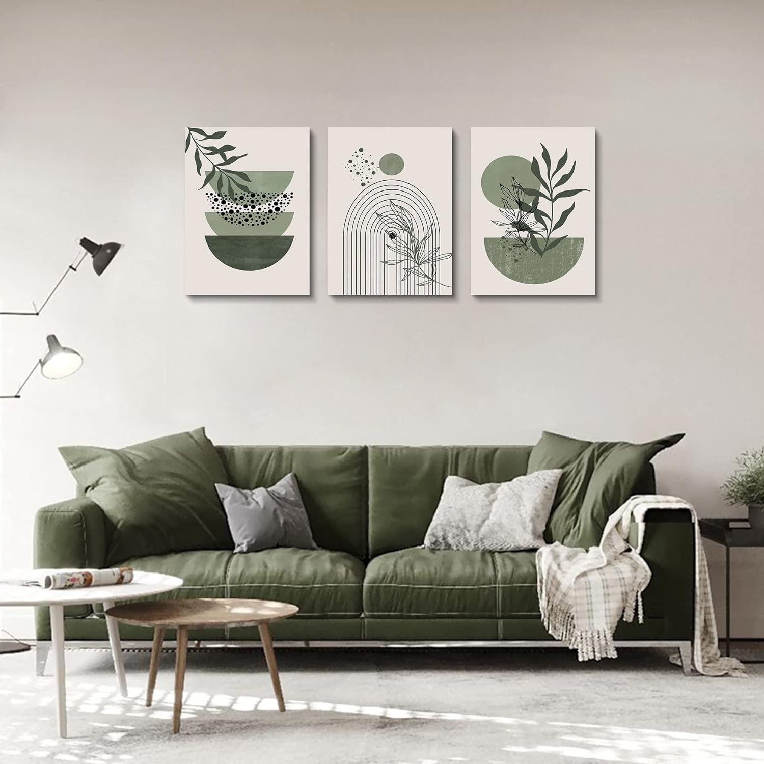 Boho Green Framed Wall Art — 16" - View 2