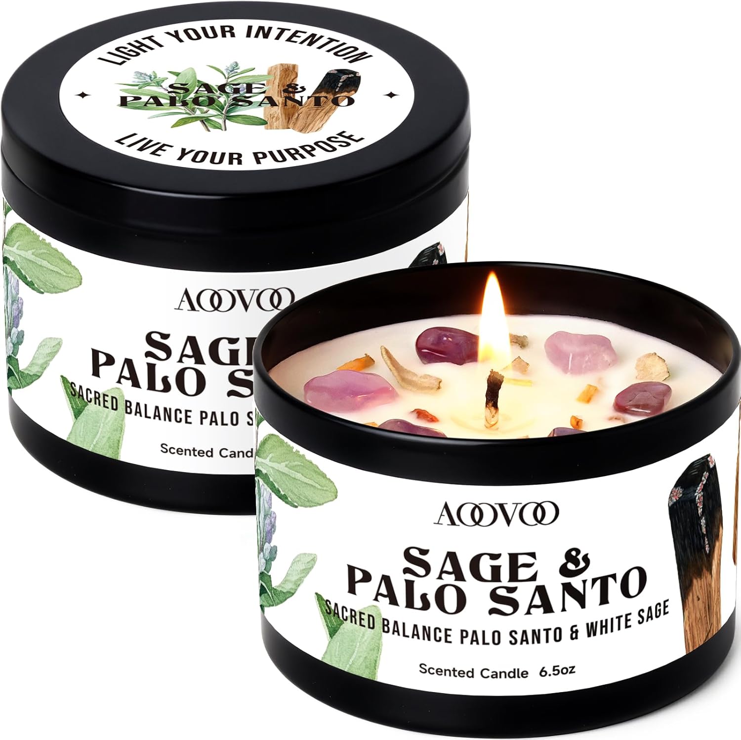 Luxe Metal Candle Set — Crystal Candle