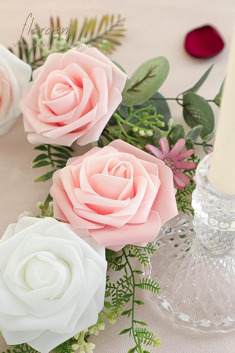 Beige Artificial Flowers — 3" - View 5