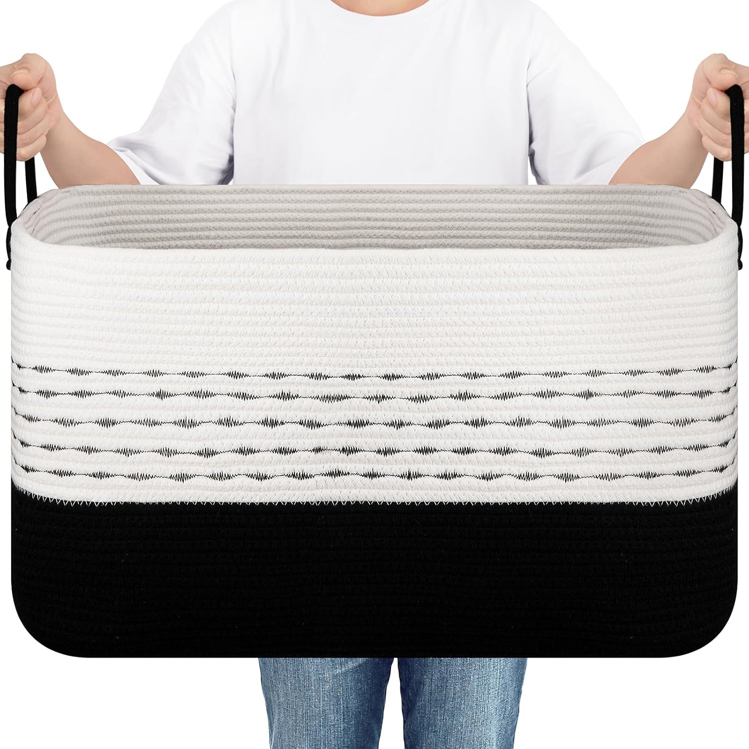 Boho Black Throw Pillow — Black & White