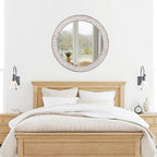 Farmhouse White Round Mirror — 24" - View 5