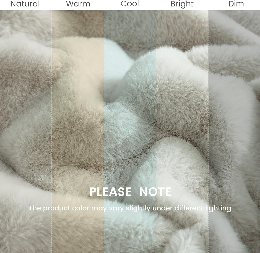 Luxe Beige Throw Pillow — 50" - View 9