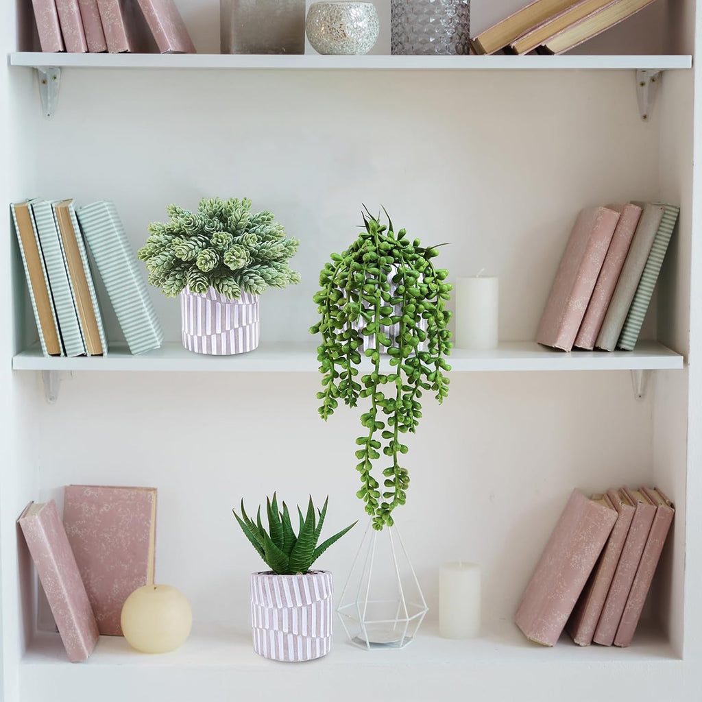Modern Stone Faux Succulent - View 3