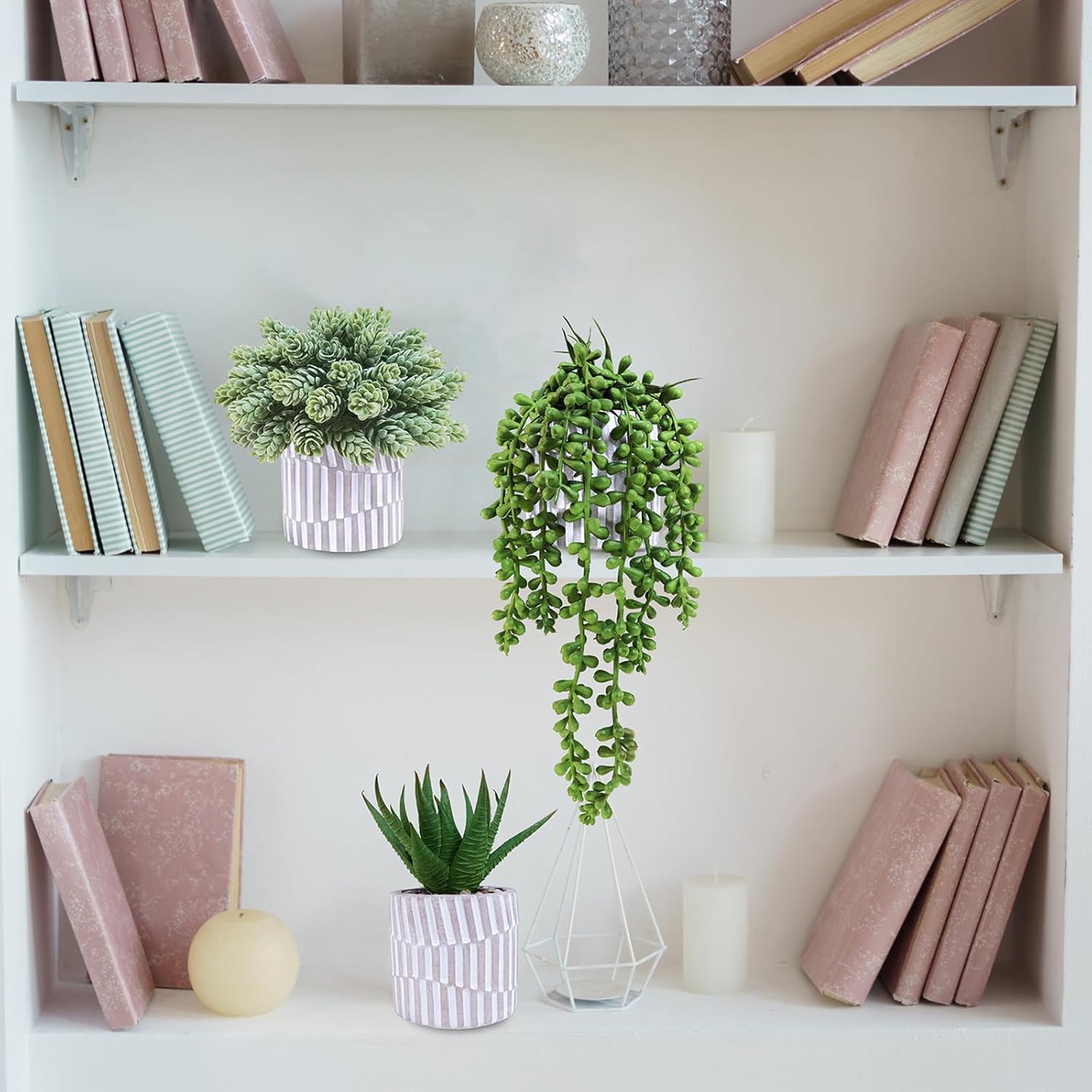 Modern Stone Faux Succulent - View 3