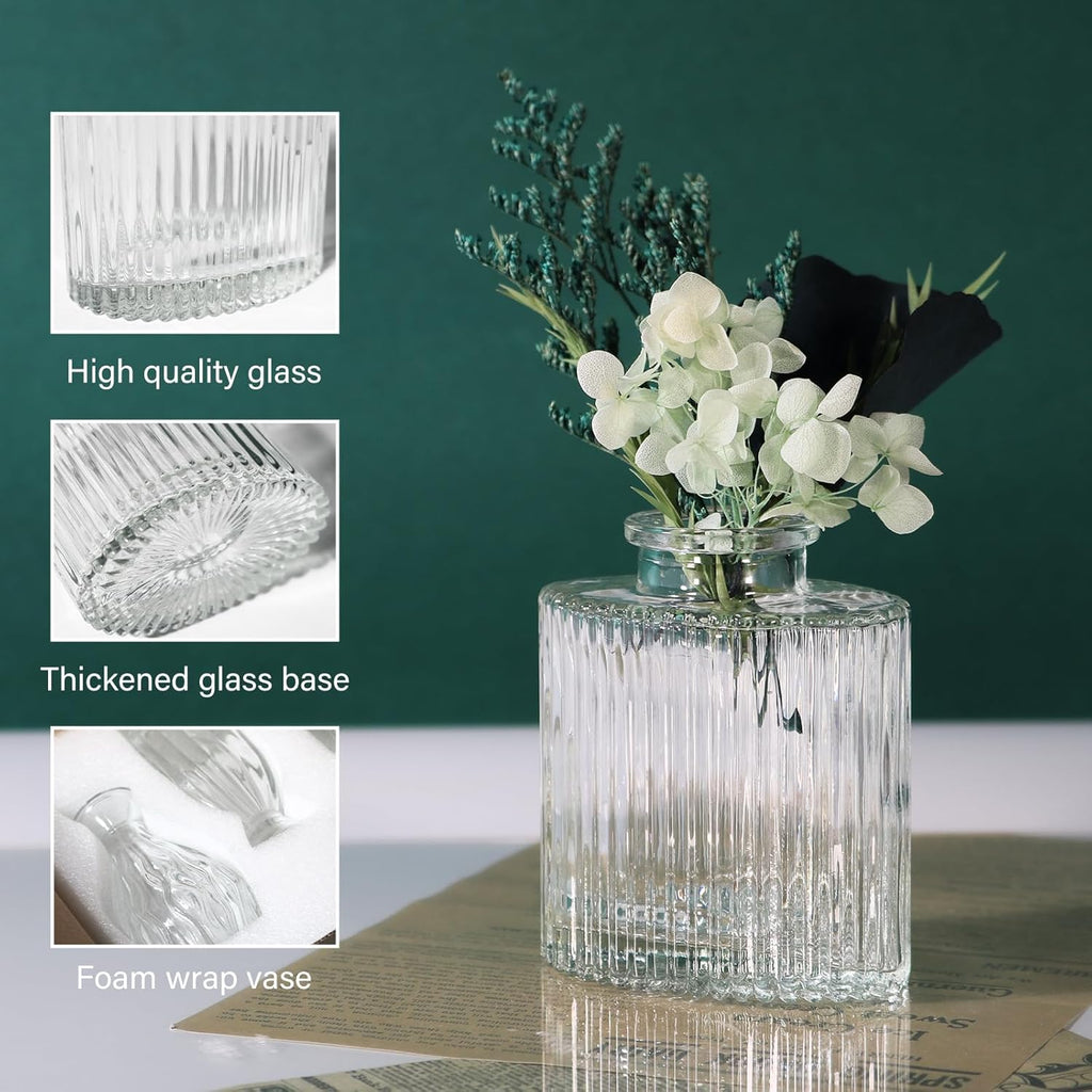 Glass Flower Vase — Set of 4 - View 3