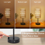 Dimmable Boho Black Desk Lamp - View 4
