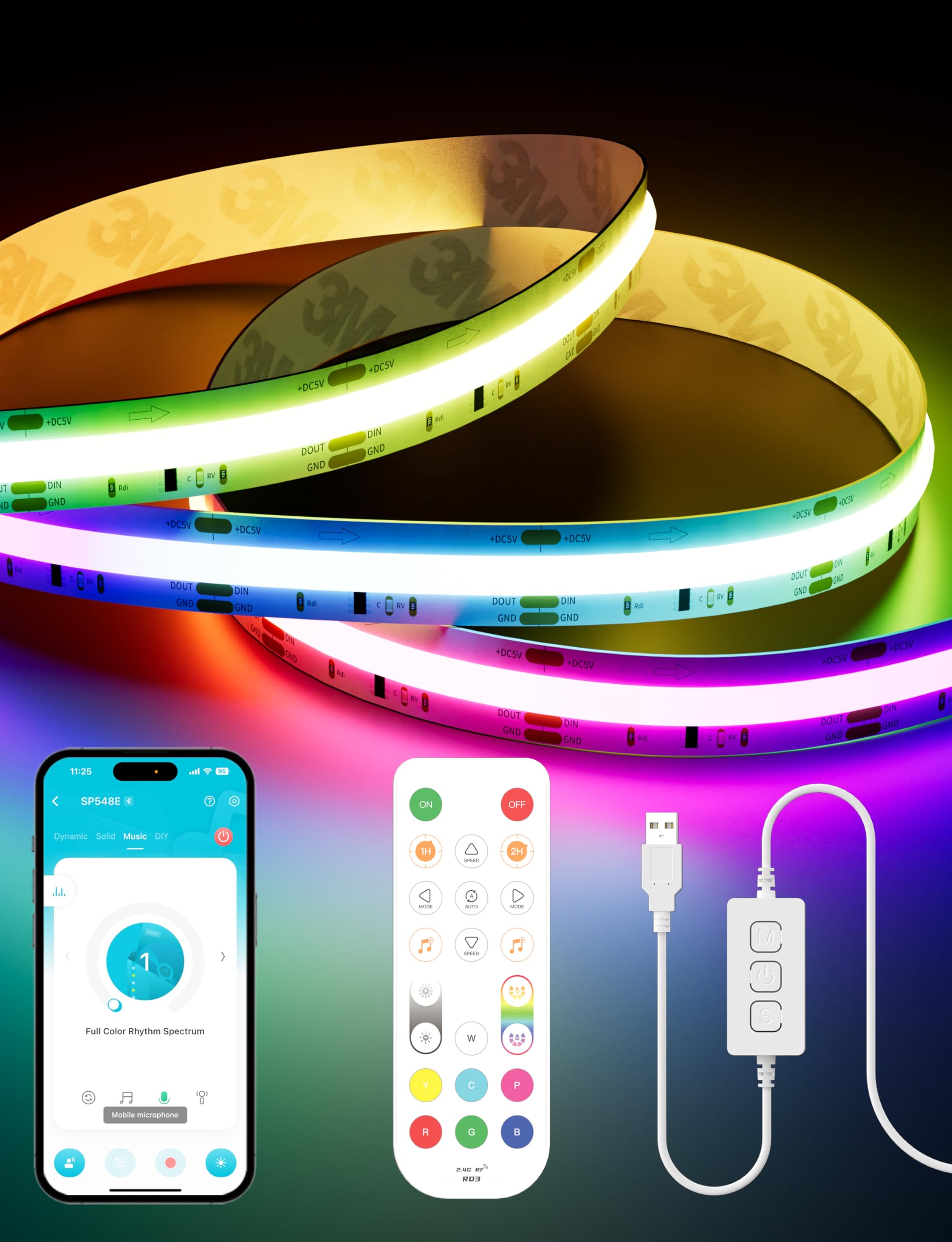 USB Metal LED Strip Light