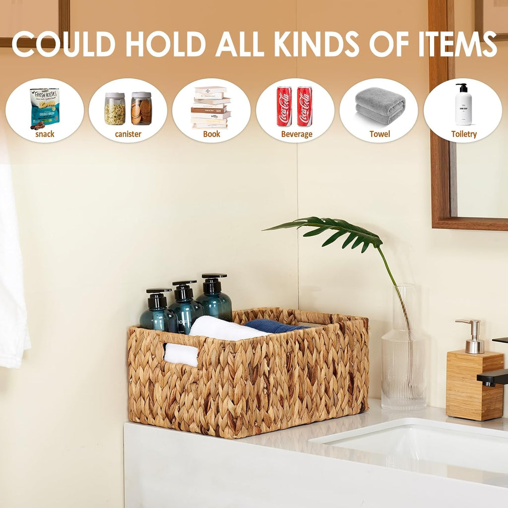 Rectangular Rattan Storage Basket — 15" - View 9