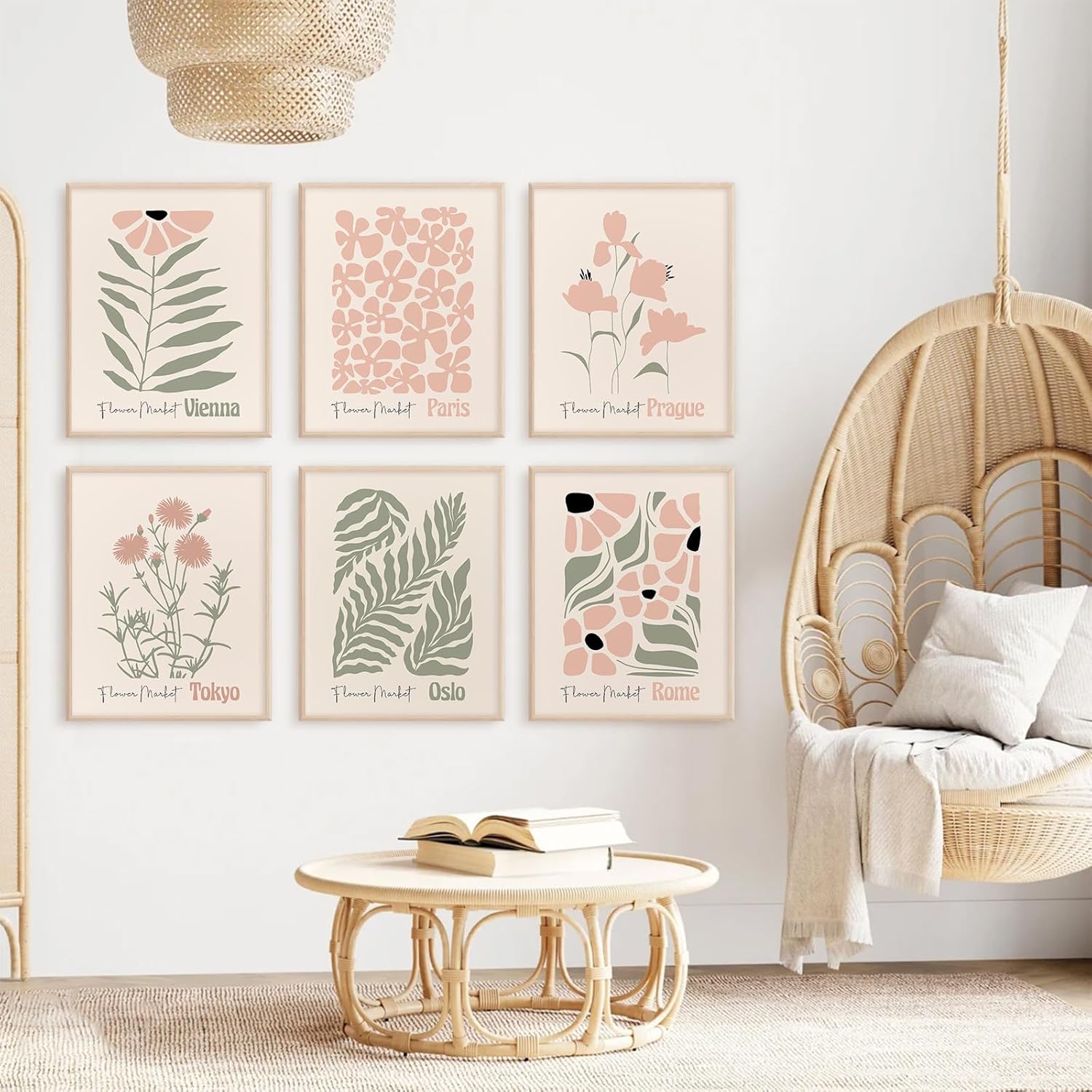 Unframed Boho Beige Wall Art Print — 16" - View 4