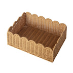 Boho Beige Woven Basket — 14"