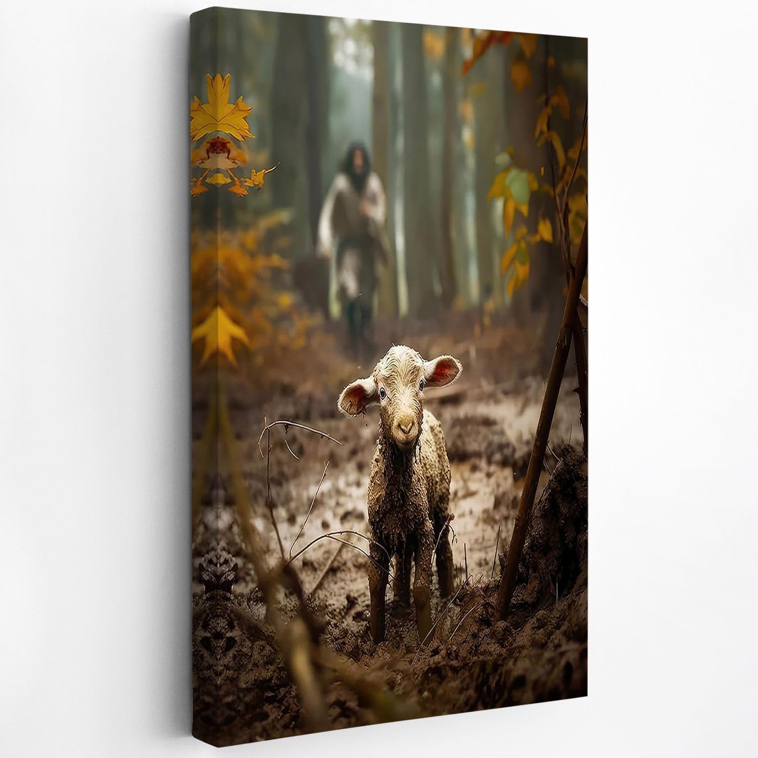Black Canvas Wall Art — 28" — yellow 10