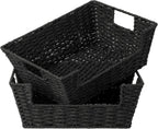 Beige Storage Basket — 5" — Black