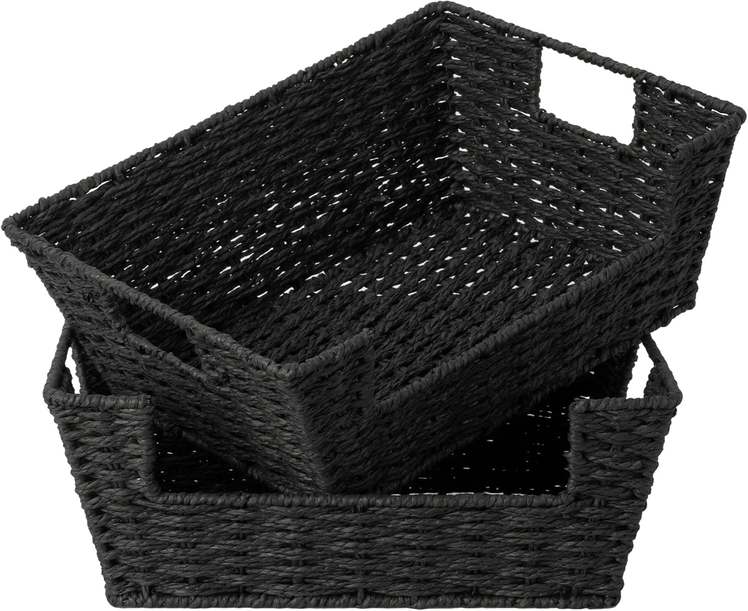 Beige Storage Basket — 5" — Black