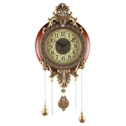 Battery Operated Mid-Century Wood Wall Clock