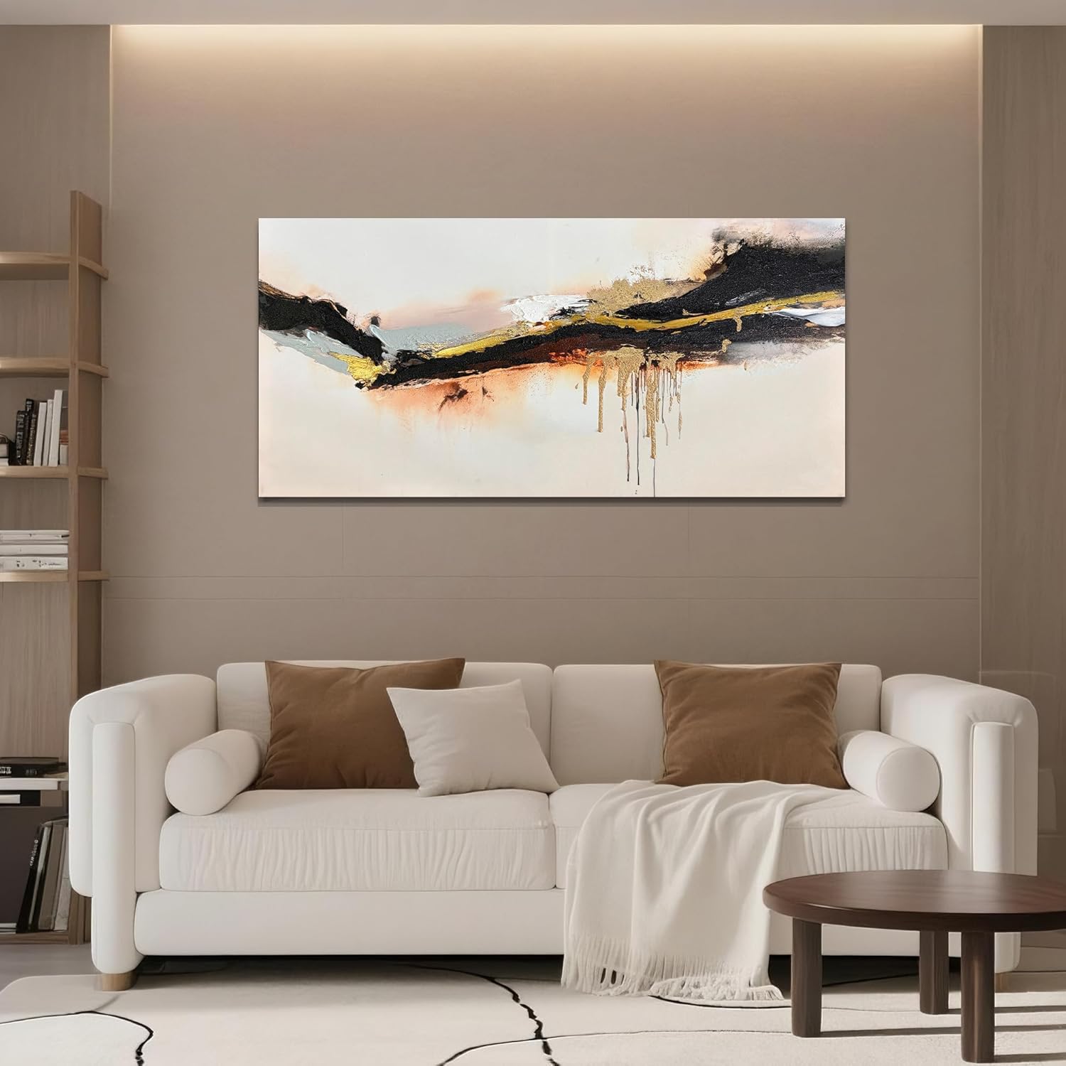 Framed Modern Blue Canvas Wall Art — 40" — 40"L x 20"W