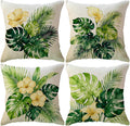 Boho Beige Throw Pillow Cover — 18" — Green/Yellow