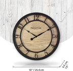 Vintage Farmhouse Gold Wall Clock — 10" - View 4