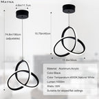 Adjustable Modern Black Pendant Light - View 5