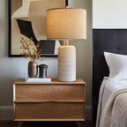 Farmhouse Beige Desk Lamp — 23" - View 7