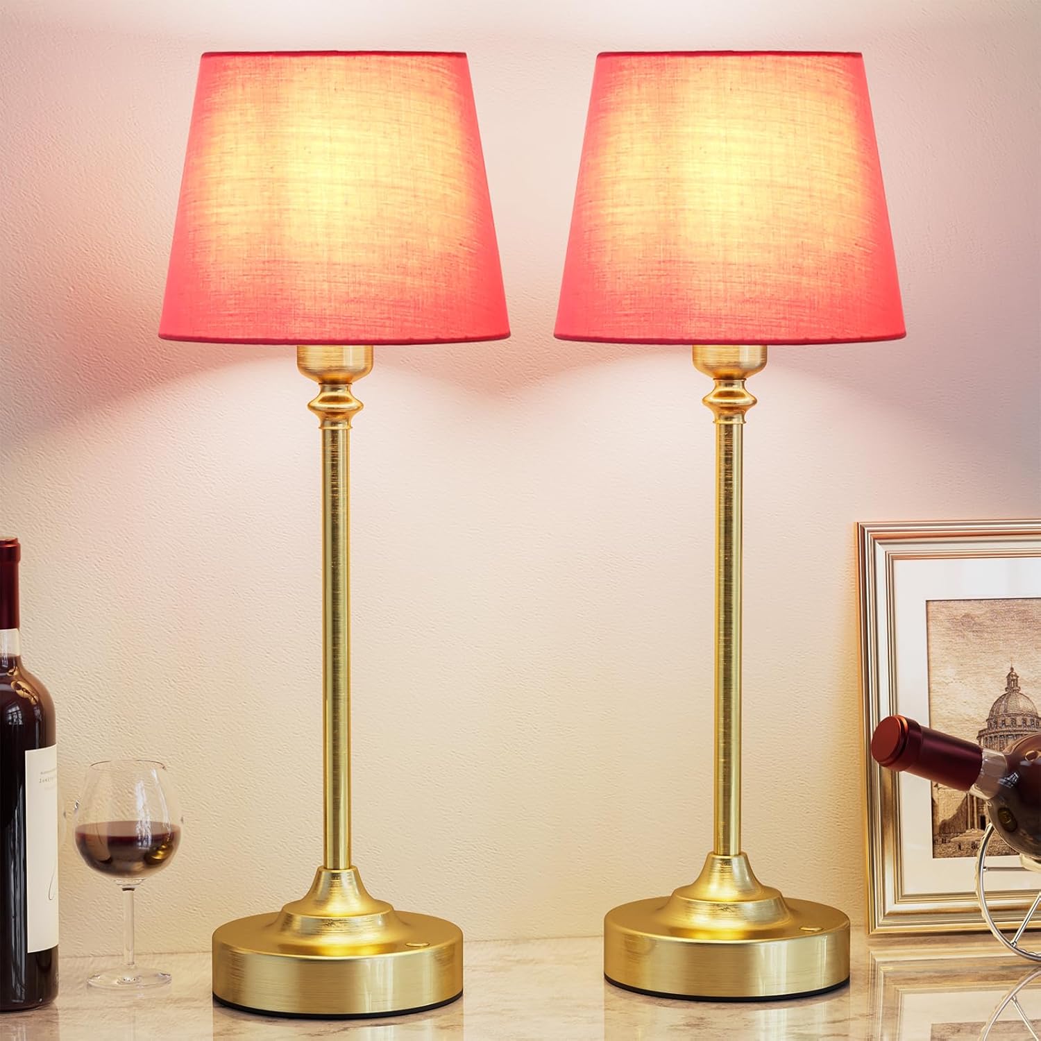 Cordless Luxe Black Table Lamp — Rose - Gold