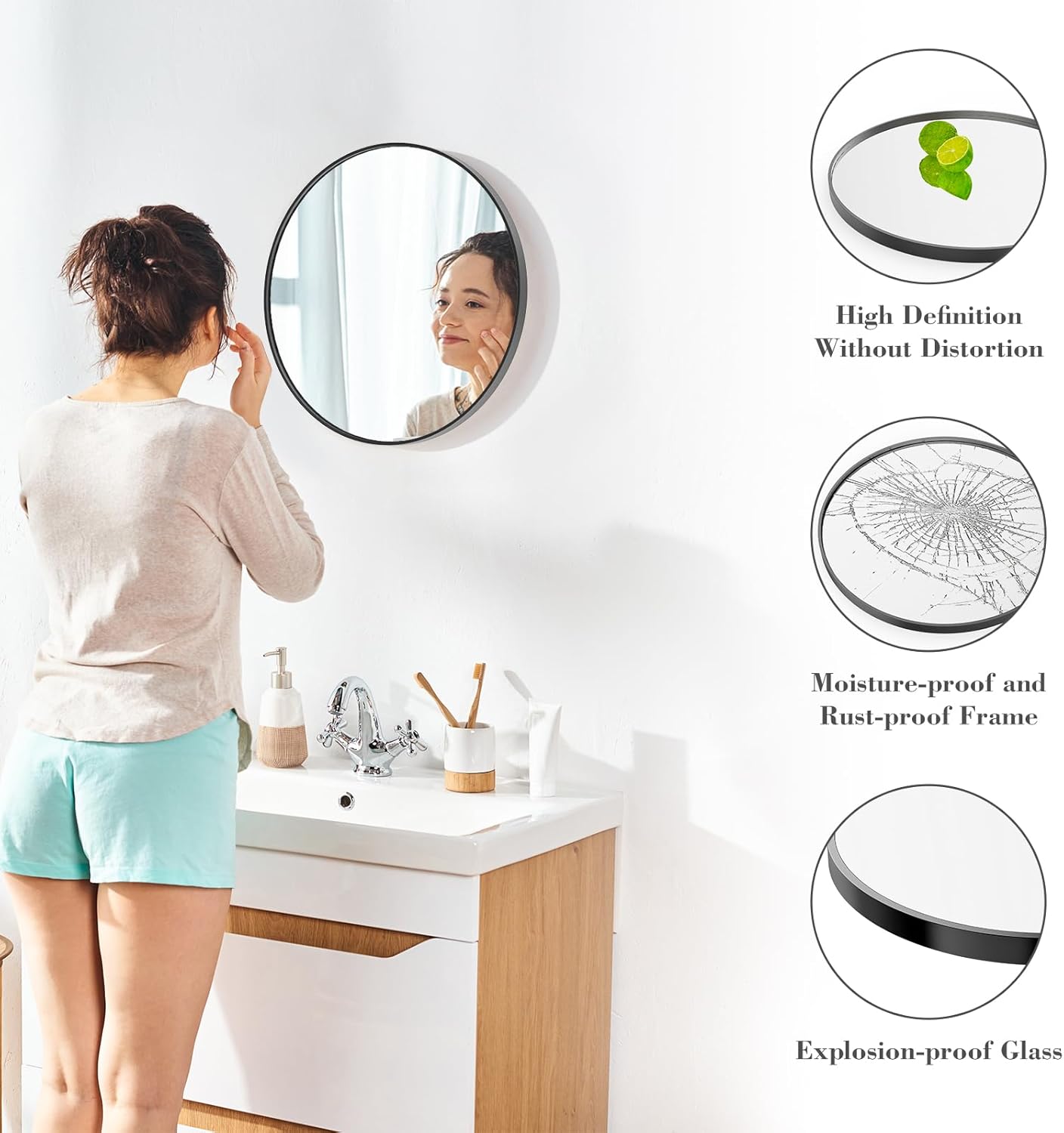 Round Glass Mirror - View 4